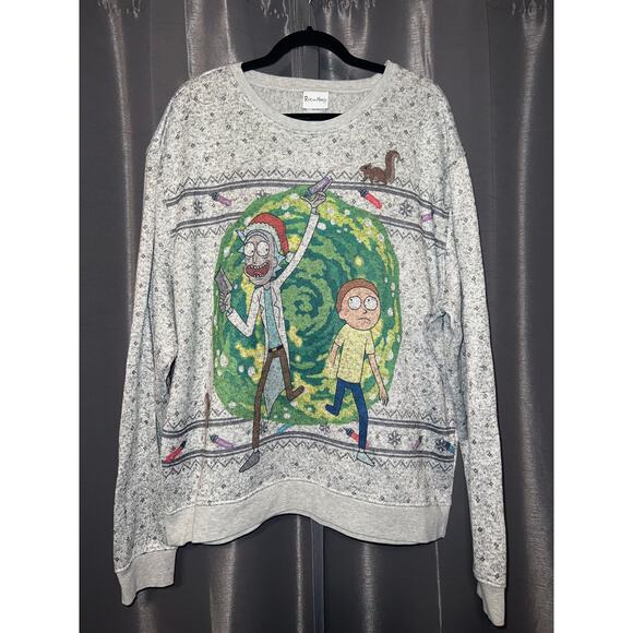 Ugly Christmas Sweater Size 2XL Rick and Morty - Picture 1 of 3